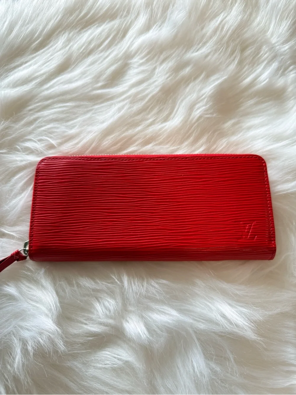 Louis Vuitton Red Epi Leather Zip-Around Wallet